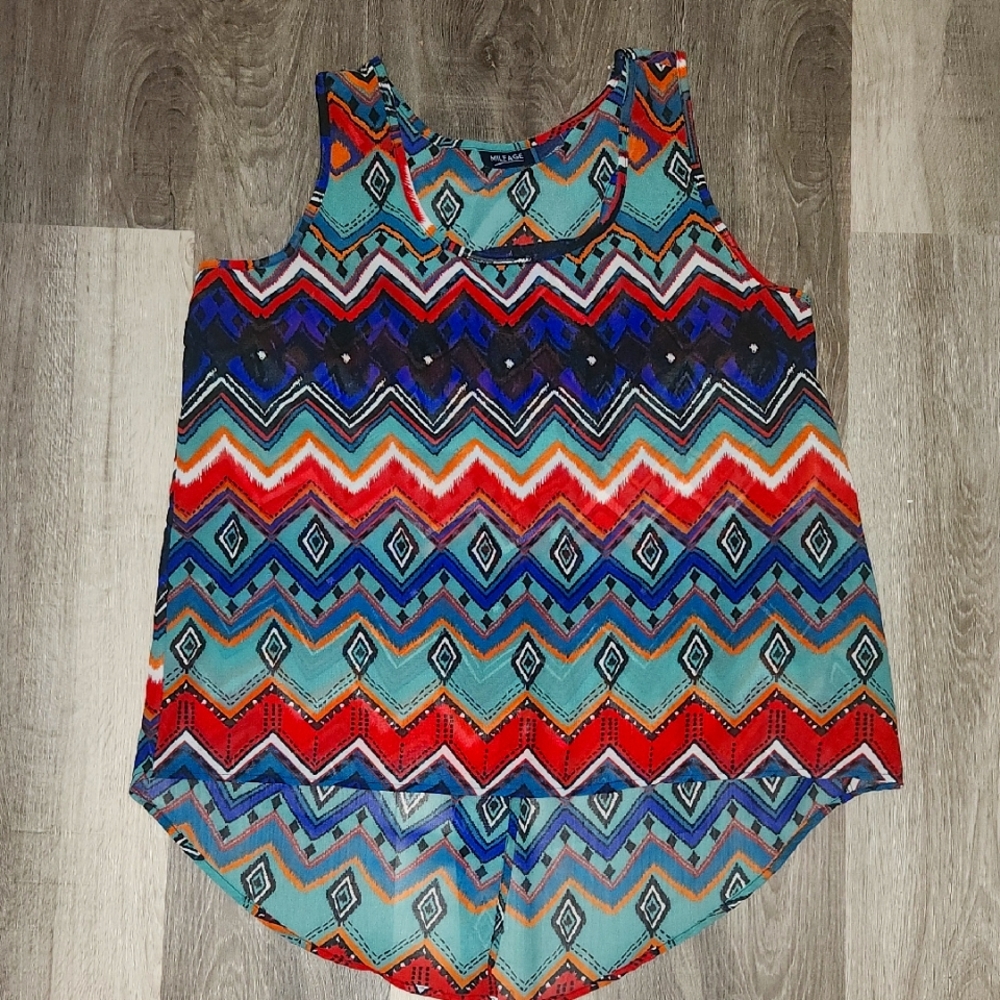 Plus Size Mileage Sleeveless Blouse